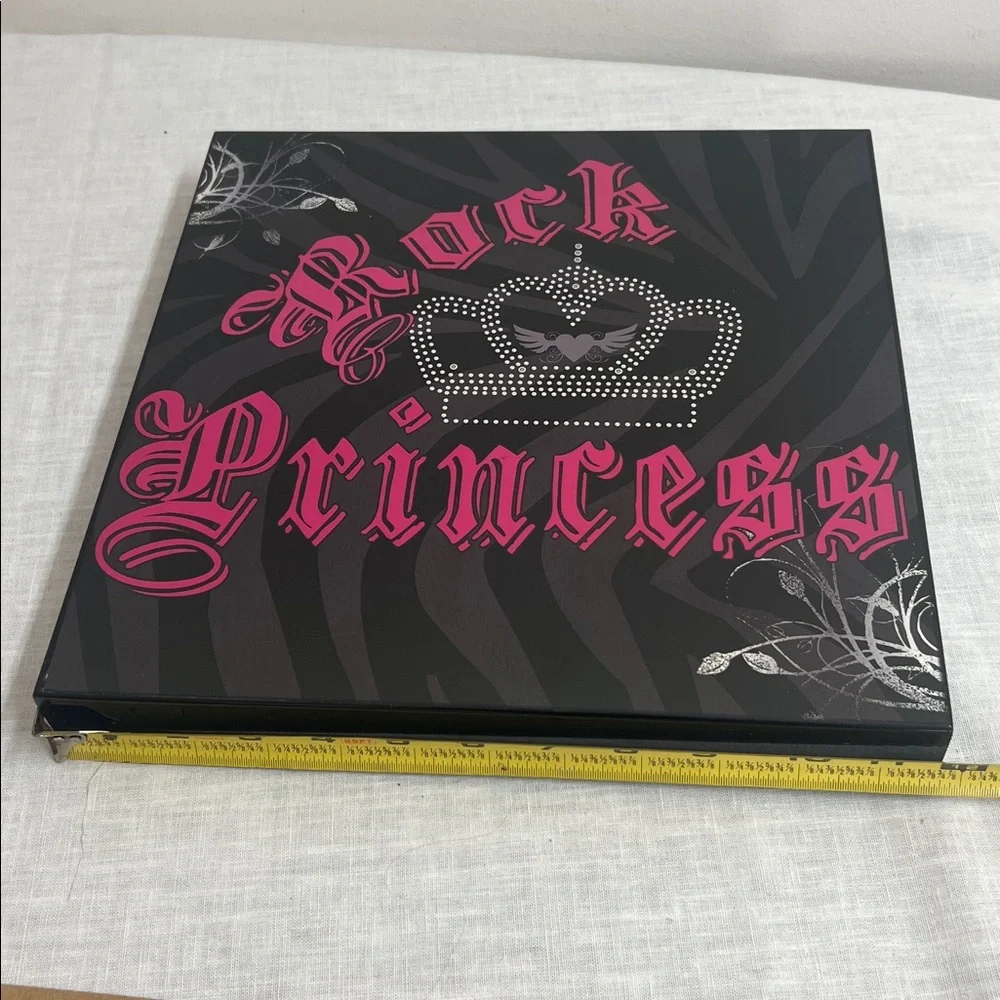 🌞 Rock Princess Canvas Wall Art Decor - Black & Barbiecore Pink 12” x 12”